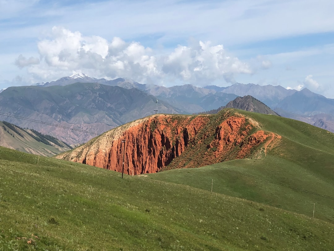Flaming Mountains - Red sandstone landscape